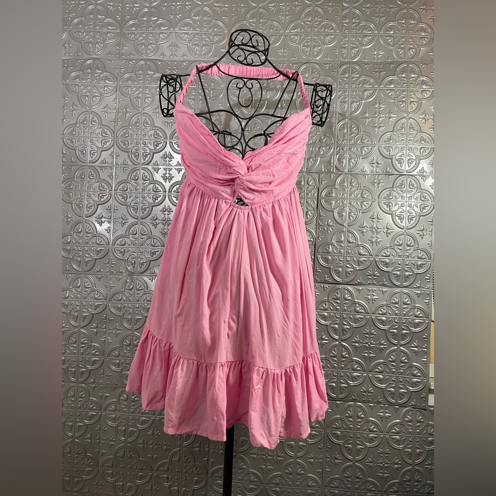 Cantonwalker NWT Strapless Ruffle Pink Mini Party Dress spring summer vacation